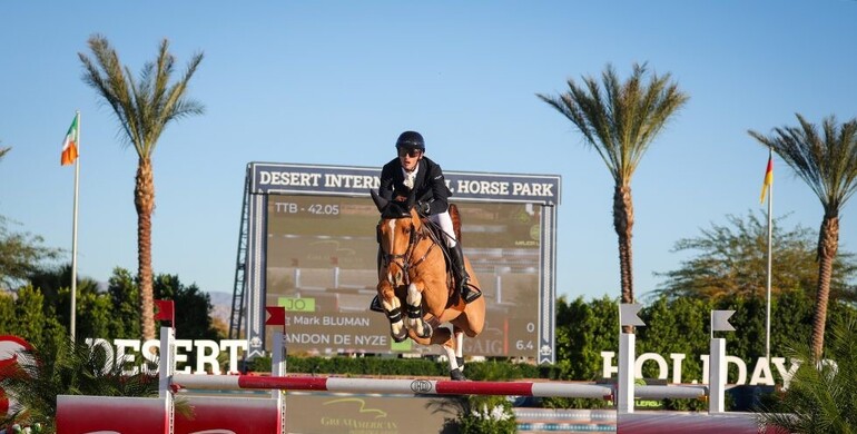 Mark Bluman lands first win with Landon de Nyze in $182,000 Great American Insurance Group CSI5* 1.55m qualifier at Desert International Horse Park
