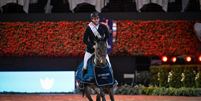 Richard Vogel and Phenyo van het Keysersbos top the CSI5*-W 1.50m Prize of Grand Hotel Les Trois Rois Basel