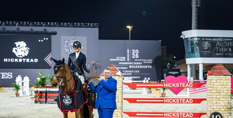 Ines Joly and Faylinn de Fondcombe for the win in CSI4*-W 1.45m Al Shira’aa Hickstead Speed Derby in Abu Dhabi