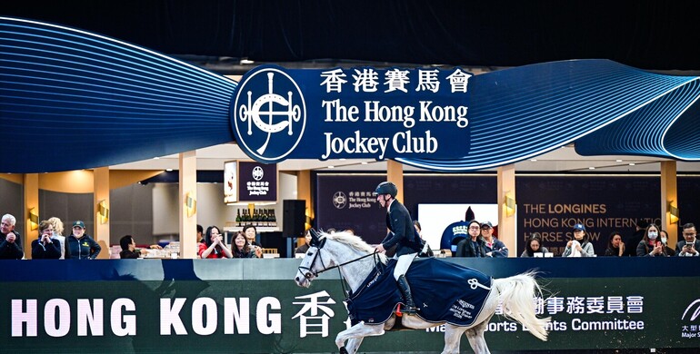 Hans-Dieter Dreher and Cous Cous 3 win the CSI5* 1.50m Longines Welcome Stakes in Hong Kong