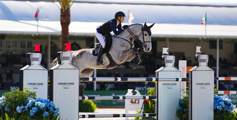 Hilary McNerney and Corlando cruise to a blue in Chrome Horse Tequila CSI2* 1.45m Grand Prix