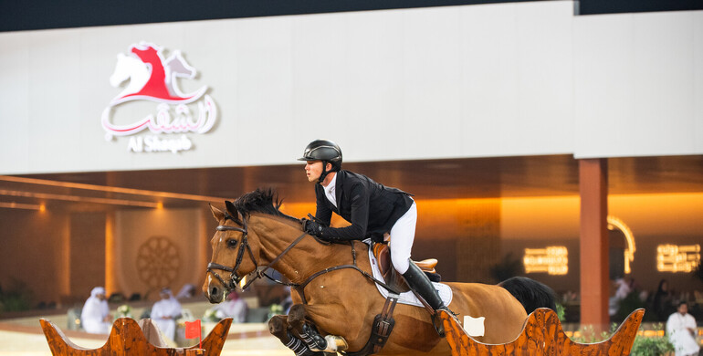 Harry Charles and Casquo Blue win the CSI5* 1.55m presented by Hermès Sellier in Doha