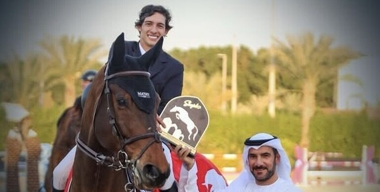 João Victor Castro Aguiar Gomes De Lima and Kenzo Quality Z secure the win in Saturday’s CSI5*-W 1.55m presented by Sharjah Sports Council in Sharjah