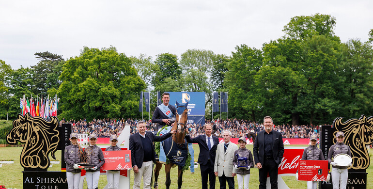 Frederic Tillmann and DSP Comanche VL win the 95th German Show Jumping Derby presented by Melitta