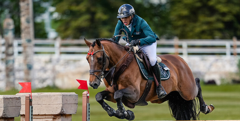 A strong 1-2 finish for Abdullah Alsharbatly on opening day of the Spruce Meadows ‘Continental’