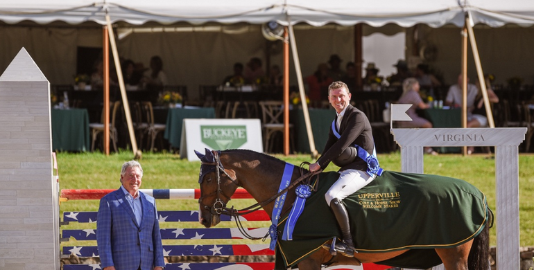 Ireland’s Philip McGuane edges USA’s Sloane Coles for the win in the $62,500 CSI4* Upperville Welcome Stakes at the Upperville Colt & Horse Show