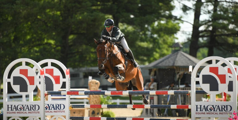 Charlie Jayne jumps to win with Tender Guy Z in $100,000 1.45m Grand Prix CSI2*, presented by Hagyard Equine Medical Institute