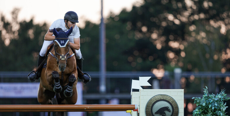 Harry Charles and Bandit make it back-to-back under the lights at Longines Tops International Arena