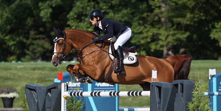 Mark Bluman and S&L Hello Sunshine blaze to the win in $62,480 CSI3* Welcome Stake