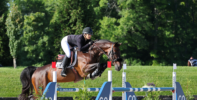 Megan McDermott and Nintendo are the final boss in the $31,020 Go Rentals CSI3* Jumper Classic during the HITS Hudson Valley Jumping Tour