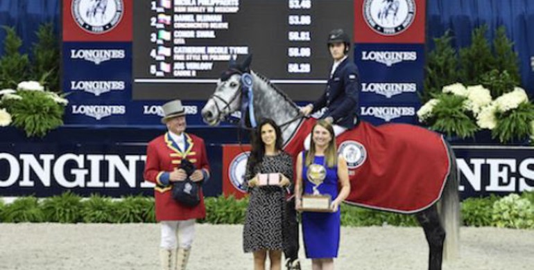 Nicola Philippaerts and H&M Harley van de Bisschop win International Jumper Speed Final at the 2015 Washington International Horse Show