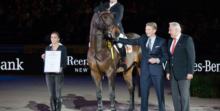 Alberto Michan Halbinger wins Friday’s 1.50 speed class in Stuttgart