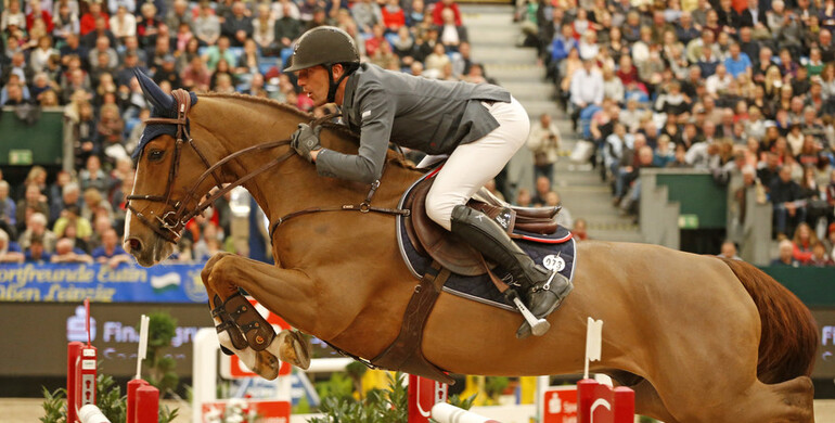 Kevin Staut holds on to the lead of the Longines FEI World Cup Western European League