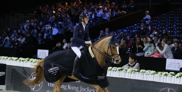 Bertram Allen takes the Hong Kong Jockey Club Trophy