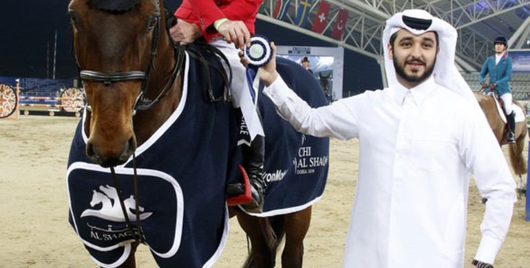 Hans-Dieter Dreher and Colore win Thursday’s feature class at CSI5* Al Shaqab