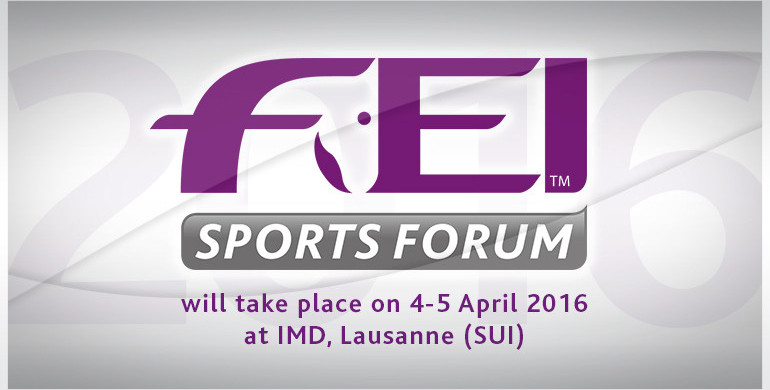 2016 FEI Sports Forum kicks off today