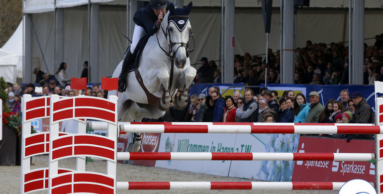 Santiago Lambre secures another Grand Prix victory aboard Johnny Boy at Knokke Hippique