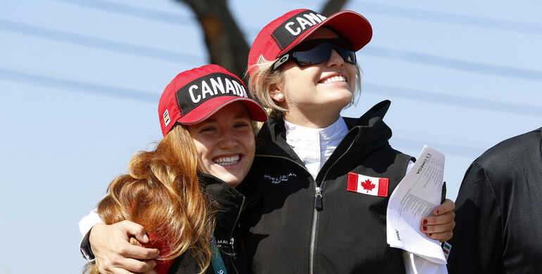 The horses and riders for the CSI5* 'National' at Spruce Meadows