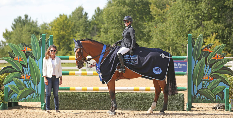 Margie Engle rides Abunola to victory in $40,000 Great Lakes Stake Classic