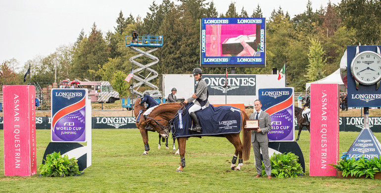 Karl Cook wins the Longines FEI World Cup qualifier at Thunderbird Show Park