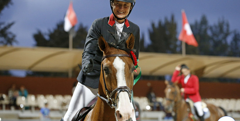 Marion Hughes takes Saturday's first CSI3* class in Rabat