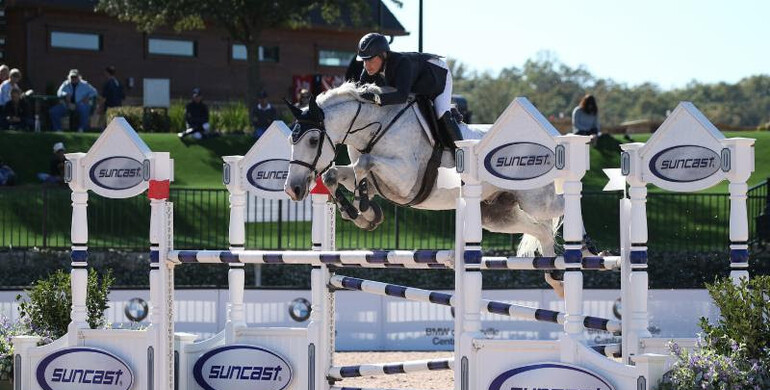 Tracy Fenney pilots MTM Reve Du Paradis to victory in $86,000 1.50m Suncast® Classic CSI5* to conclude competition at Tryon Fall V