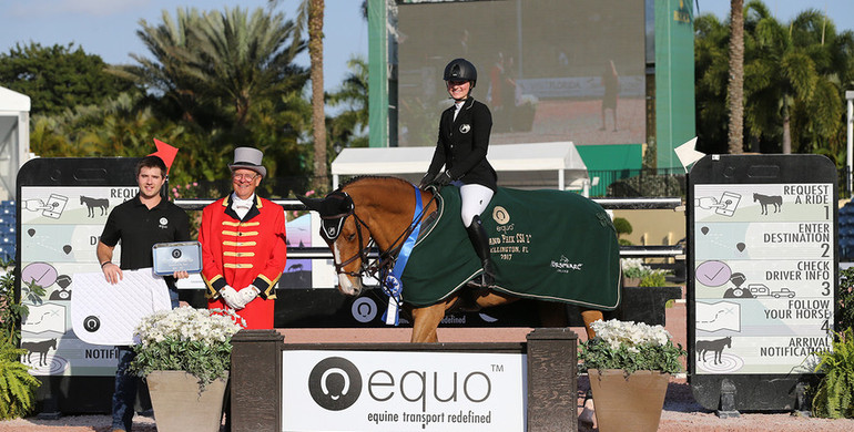 Emily Moffitt and For Sale 6 win Equo Grand Prix CSI2* at the 2017 WEF
