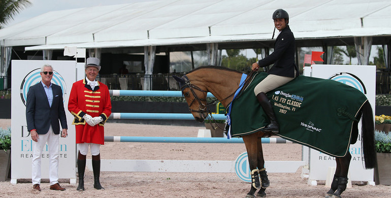 Luiz Francisco De Azevedo and Collin win Douglas Elliman 1,45m at the 2017 WEF