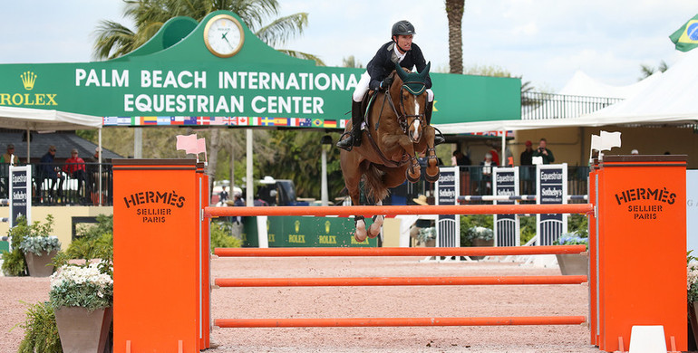 Richie Moloney and Slieveanorra score an Irish win in Illustrated Properties 1.45m at the WEF