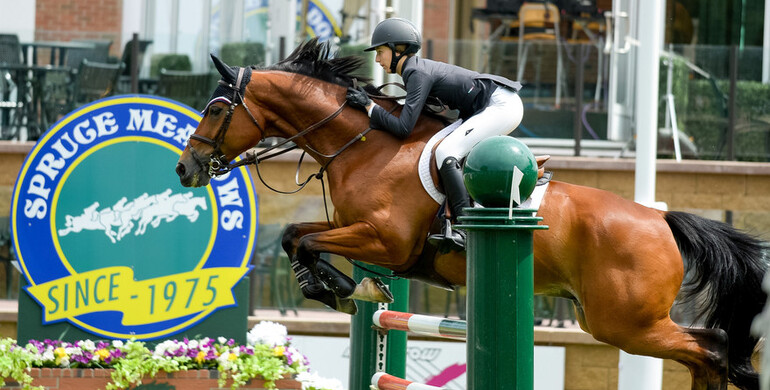 Young Deslaurier makes her mark with first win in the international ring at Spruce Meadows