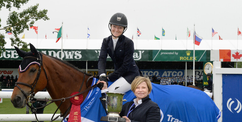 Lucy Deslauriers takes the cake in TransCanada Winning round at Spruce Meadows