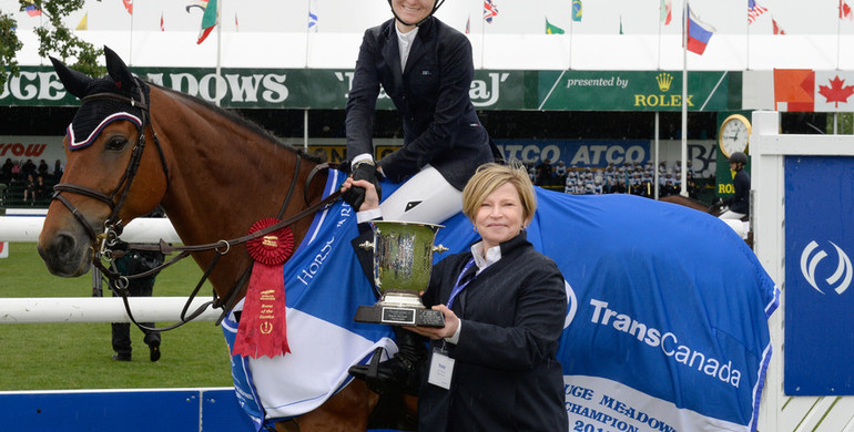 Lucy Deslauriers takes the cake in TransCanada Winning round at Spruce Meadows