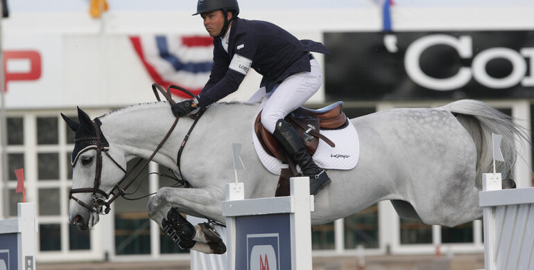 World number one Kent Farrington hustles the competition in the Husky Energy Cup