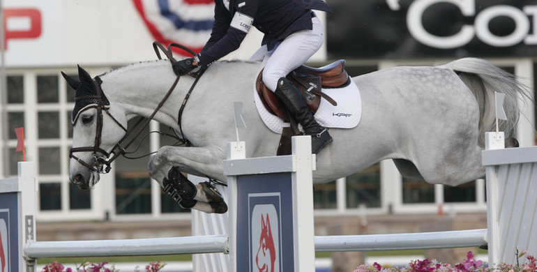 World number one Kent Farrington hustles the competition in the Husky Energy Cup
