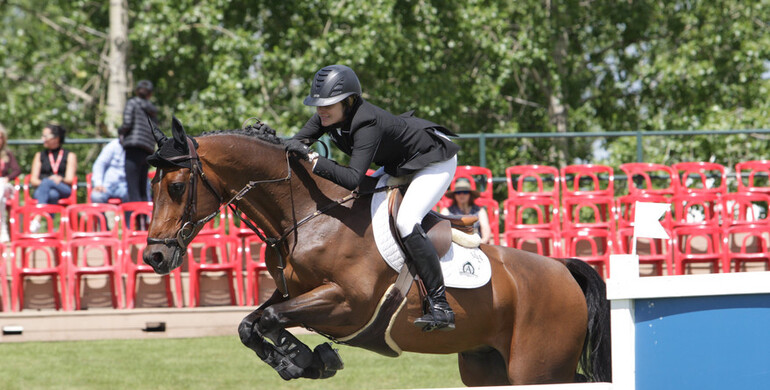 Tiffany Foster finds her win in the AltaGas Cup at Spruce Meadows