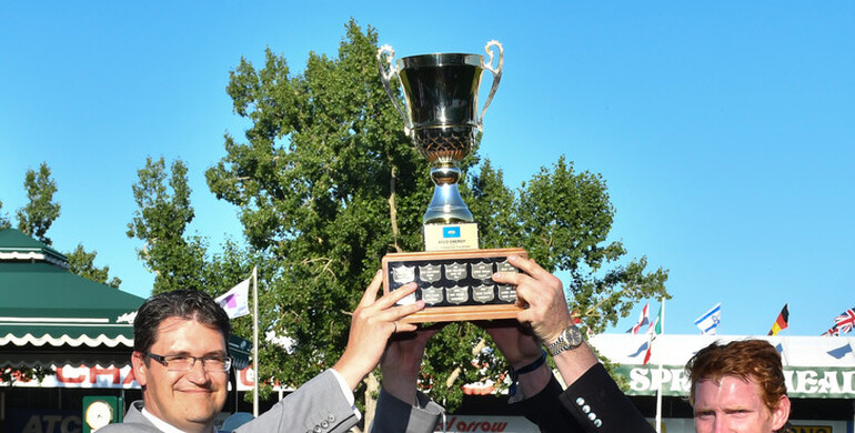 Daniel Coyle arrives to fortune in the ATCO Energy Cup at Spruce Meadows