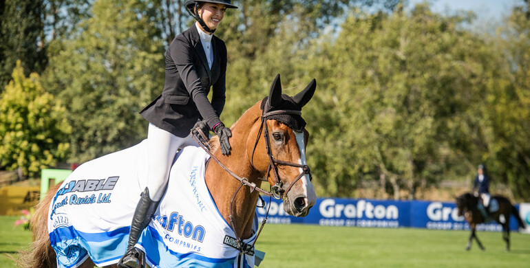 Eve Jobs wins the $100,000 Reliable Rentals Grand Prix at Thunderbird Show Park