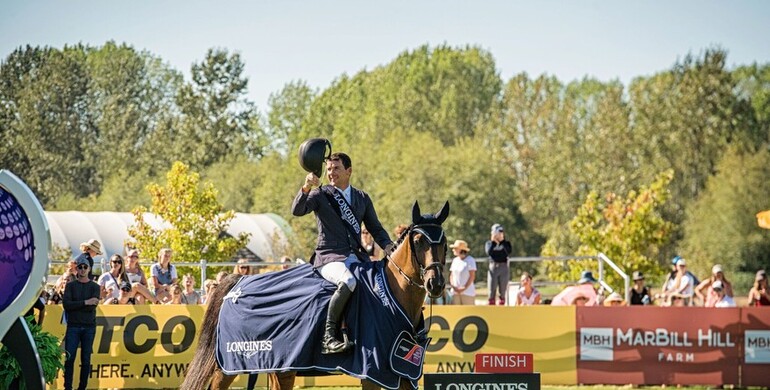 Conor Swail and Flower strike again to win $135,600 Longines FEI World Cup at Thunderbird Show Park