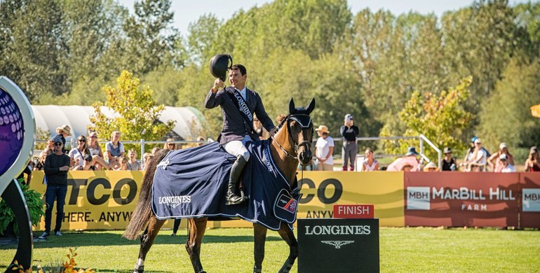 Conor Swail and Flower strike again to win $135,600 Longines FEI World Cup at Thunderbird Show Park