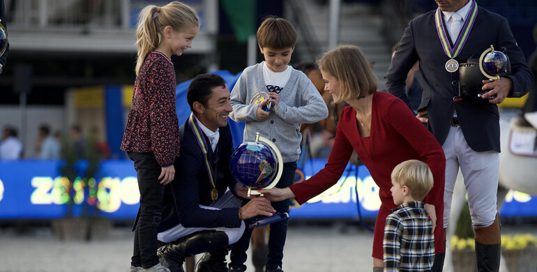 Dayro Arroyave and Koriano van Klapscheut good for gold in the FEI WBFSH World Breeding Championship for 7-year-old horses
