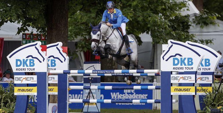 Christian Ahlmann and Clintrexo Z win the DKB-Riders Tour Grand Prix of Wiesbaden