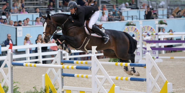 Andrew Kocher wins Idle Dice Open Jumper Stake at Devon Horse Show