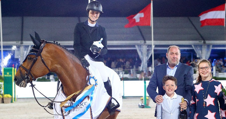Adrienne Sternlicht and Cristalline shine bright in the CSI5* 1.50m presented by Invest Mobile at Knokke Hippique
