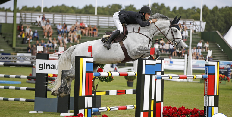 Maikel van der Vleuten on top in the 1.50m Runsten Equestrian Trophy in Falsterbo