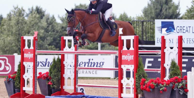Tori Colvin and Zambia Mystic Rose jump clear to win $35,000 NetJets Welcome Stake CSI2* at Great Lakes Equestrian Festival