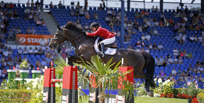 Margie Goldstein-Engle wins Sunday's SAP-Prize at CHIO Aachen