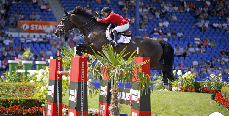 Margie Goldstein-Engle wins Sunday's SAP-Prize at CHIO Aachen