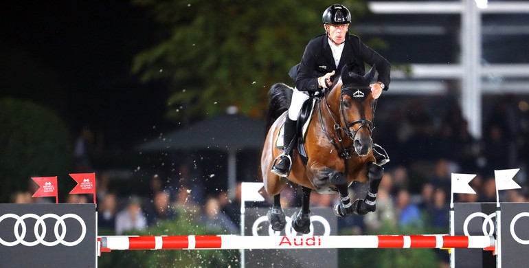 Marcus Ehning and Comme il faut race to victory in the five-star Grand Prix qualifier presented by Audi at the Brussels Stephex Masters