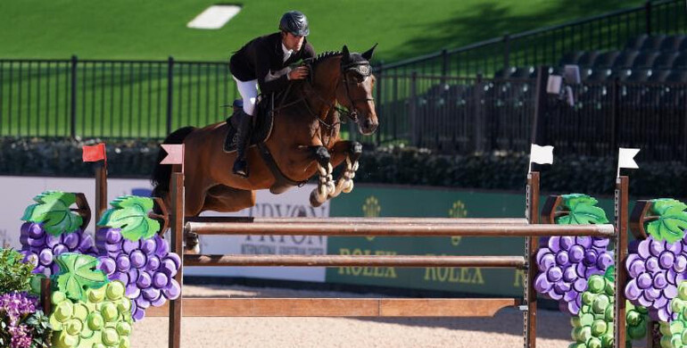 Eugenio Garza jumps to the lead in 1.50m Horseware Ireland Welcome Stake as CSI5* competition continues at Tryon