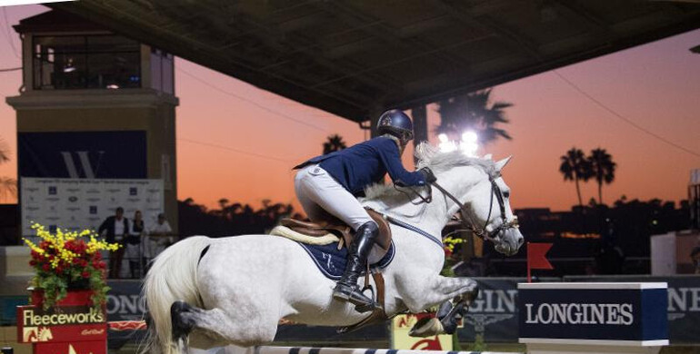 Love and Richard Spooner win the $36,500 CWD 1.45m at Del Mar International